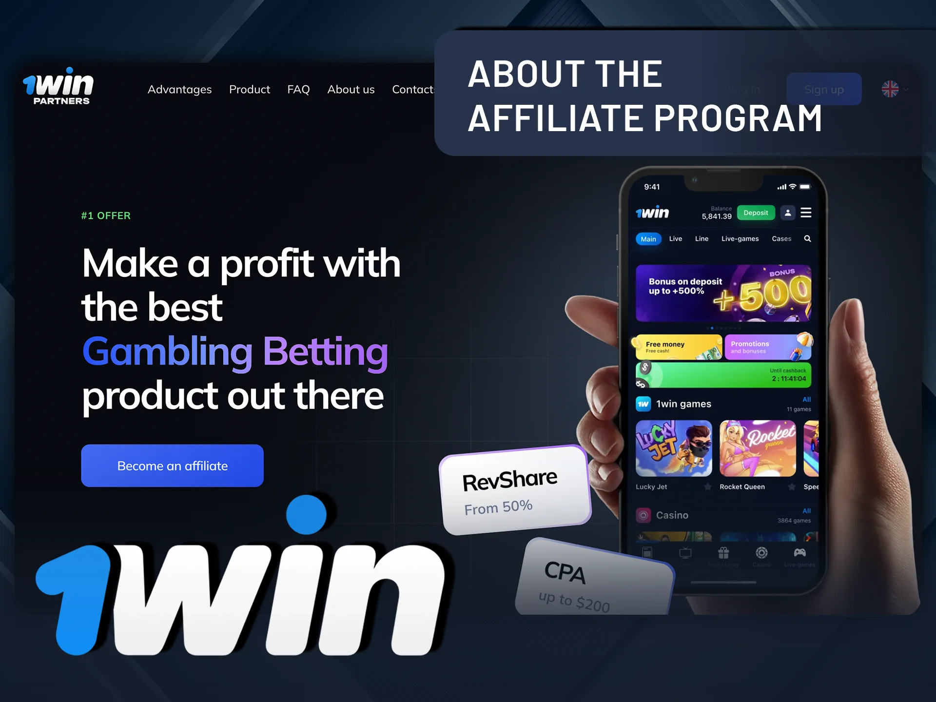 Join the 1Win affiliate program and earn rewards.