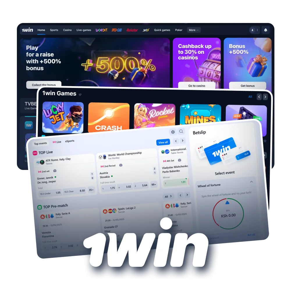 Learn more about licensed official gambling and betting service 1win Kenya.