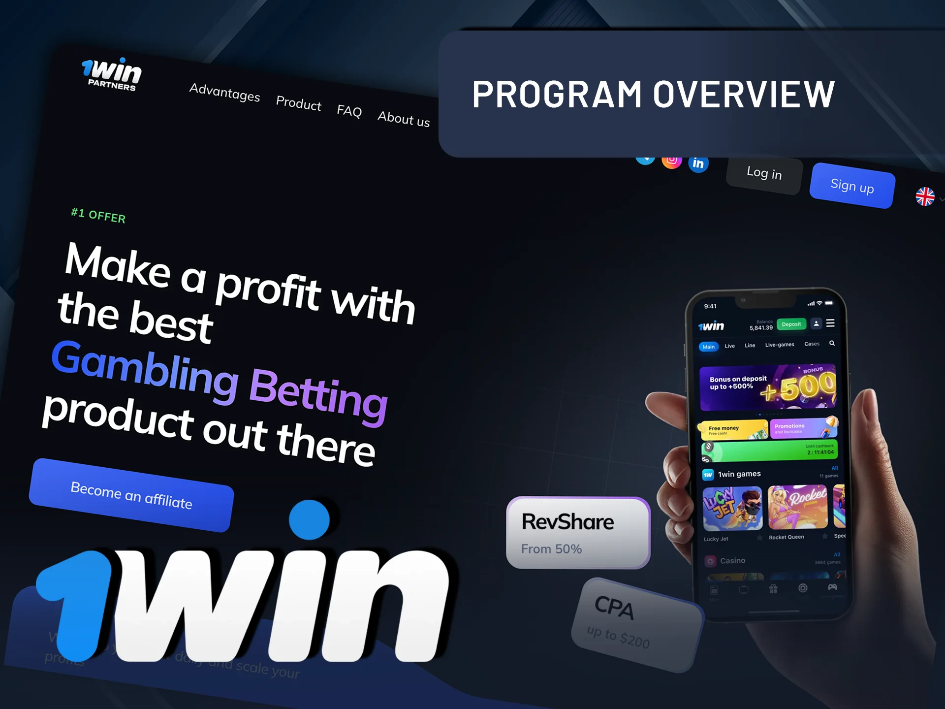 Overview of the 1Win affiliate program start earning.