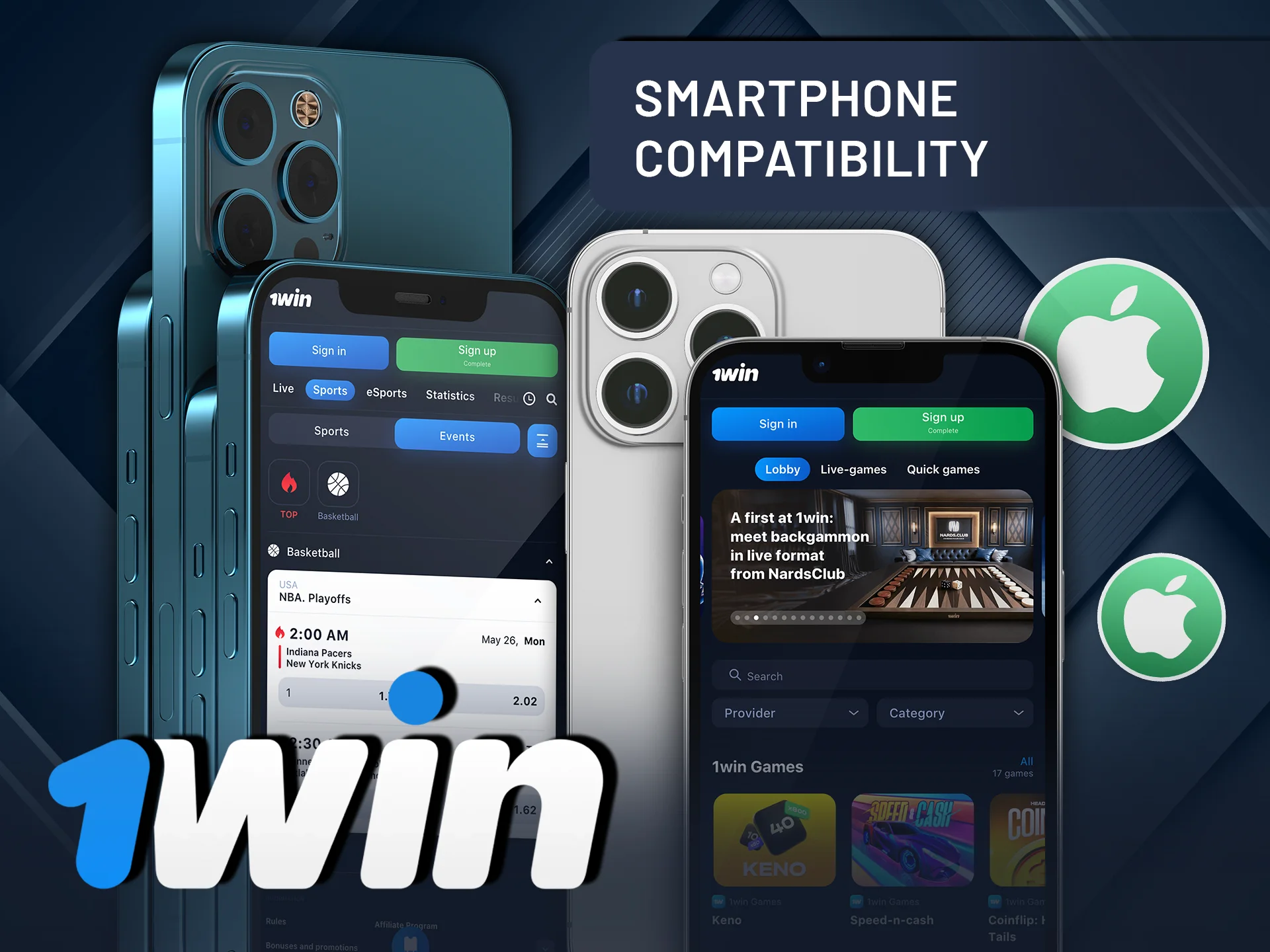 Confirm your device is compatible with the 1Win iOS app.