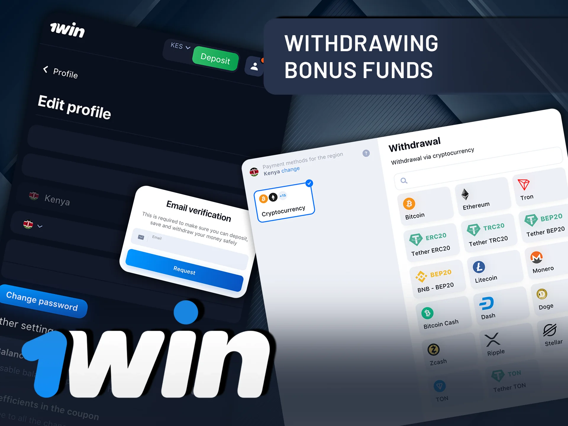 Withdraw your bonus funds easily from 1Win.
