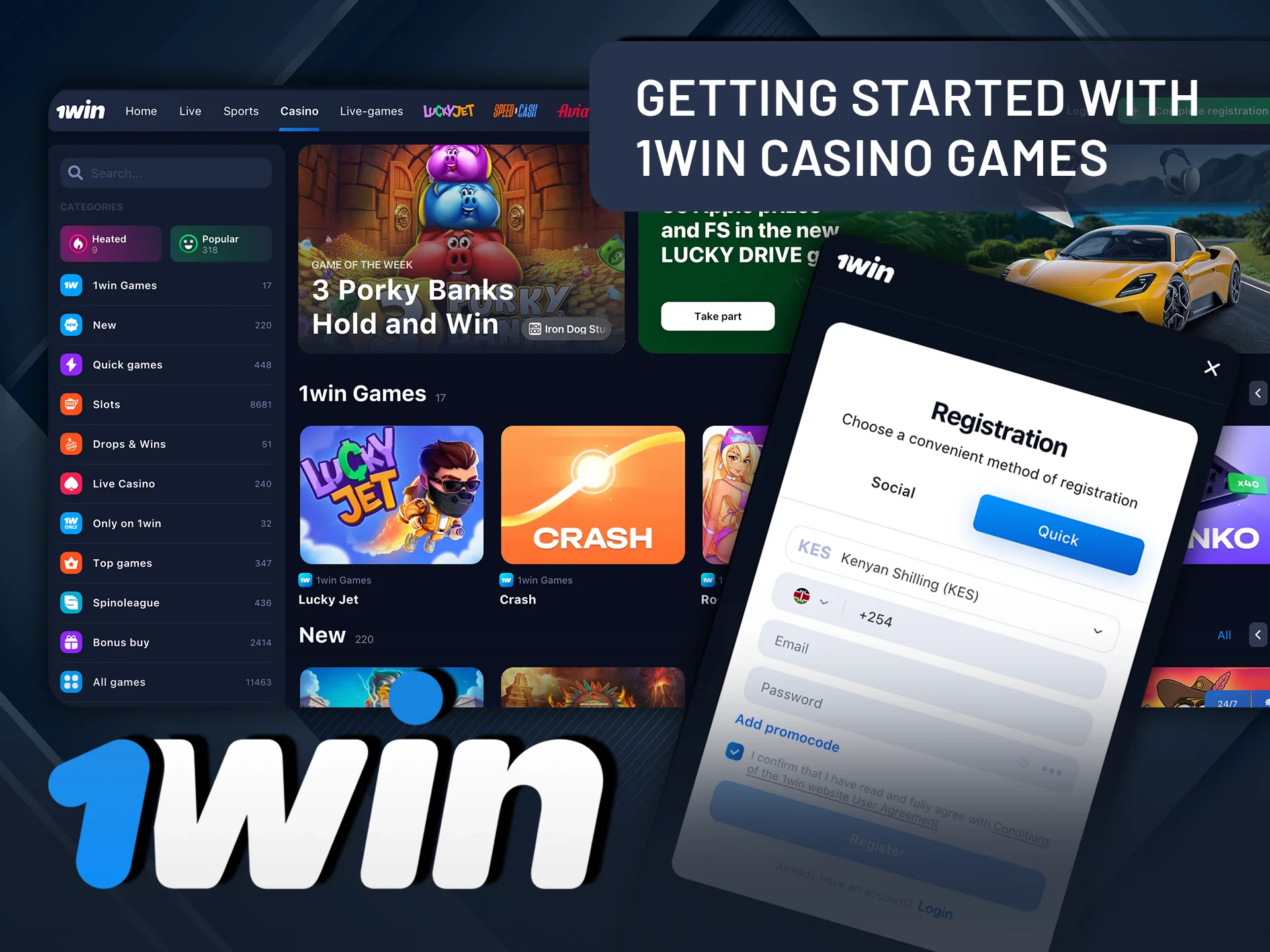 Get started with 1Win casino games and dive into nonstop fun.