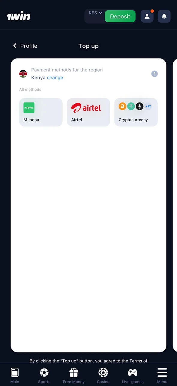 See how to make a deposit and start playing on 1Win.