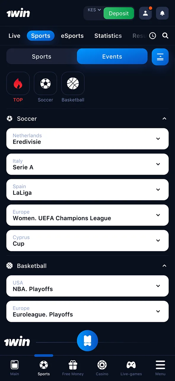 Select your favorite match and place a bet on 1Win.