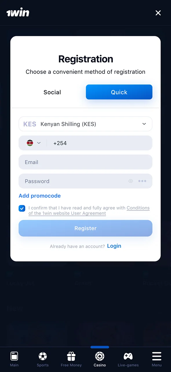 Register now and unlock rewards on 1Win.