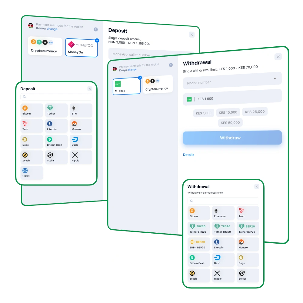 Learn about payment and withdrawal methods accessible for Kenya at 1win.