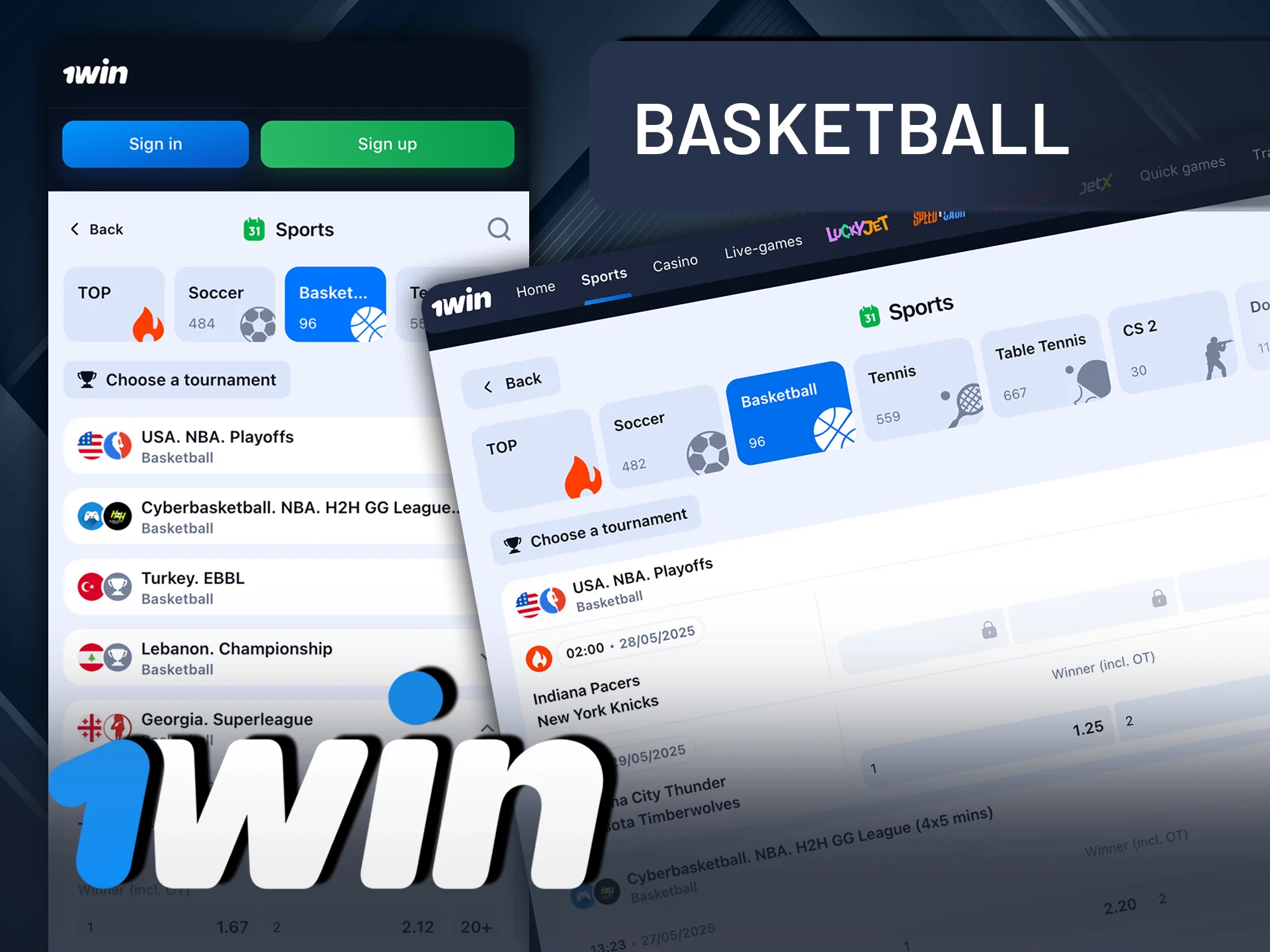 Score more with basketball sports betting at 1Win.