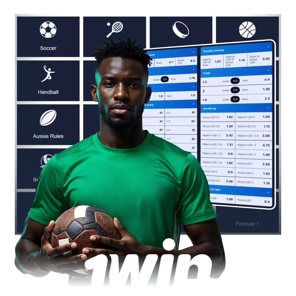 Start sport betting and check statistics on 1win legal site in Kenya.