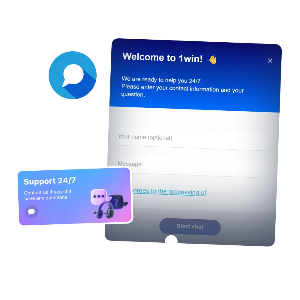Troubleshoot issues at 1win platform in Kenya via email, live chat or social media.